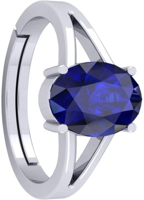 VishvMa 9.25 Ratti Blue sapphire Neelam Panchdhatu ring Brass Sapphire Stone Sapphire Brass Plated Ring