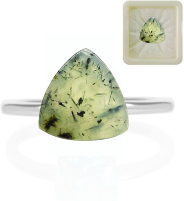 CaratYogi Certified Prehnite Loose Gemstone 10.25 Ratti 9.32 Carat Trllion Shape for Stone Crystal Ring