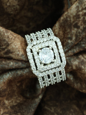 Bhagya Lakshmi d-k Alloy Silver Plated Ring