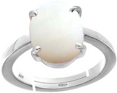 AQUAGEMS Opal Natural 10.25 Ratti or 9.50 Ct Gemstone Men bis Hallmark 925 Sterling Silver Ring