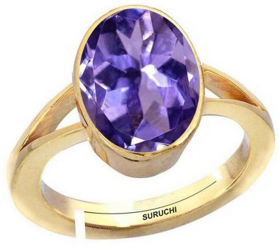 Suruchi Gems & Jewels Iolite (Neeli) 5.25 Ratti or 5 Ct Panchdhatu (5 Metal) Men Adjustable Stone Ring