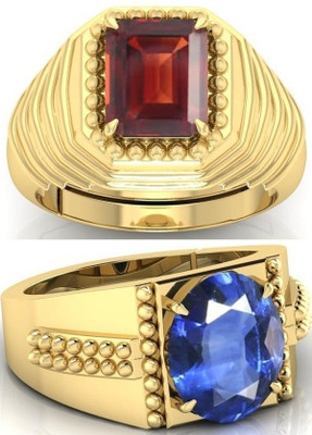 BHAIRAW GEMS Ratti Stone Adjustable Ring for Men & Women Stone Crystal, Sapphire Ring