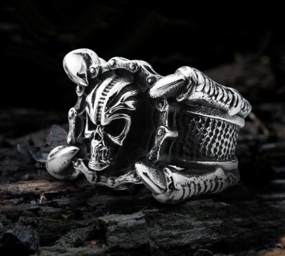 Sunshine Creations Trendy Stylish Unisex Monster Claw Ring For Men Women Size-21 Stainless Steel Silver Plated Ring