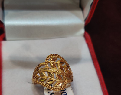 ANANYA CREATIONS Grpl Brass Gold Plated Palm Ring