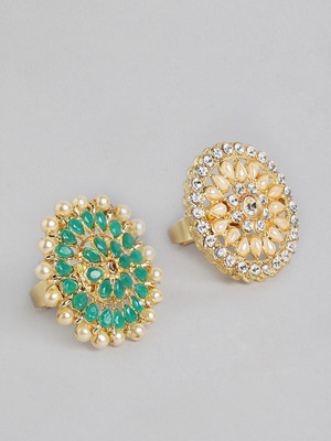 Kord Store Alloy Gold Plated Ring Set