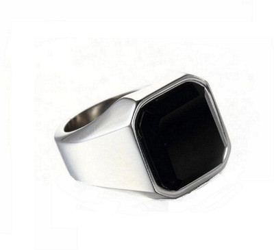 Jewelswonder Sulemani Hakik Ring With Natural Chalcedony Stone Lab Certified Stone Sapphire Silver Plated Ring