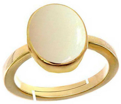 PTM Natural Opal 8.25 Ratti or 7.5 Ct Gemstone Panchdhatu (5 Metal) Women Adjustable Stone Sapphire Ring