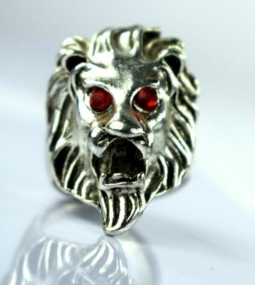 Maatrachaaya Piyush Enterprises Stylish Silver Plated Lion Head Ring Alloy Sterling Silver Plated Ring