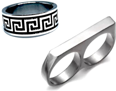 Neerajyoti Alloy Platinum Plated Ring Set
