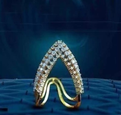 STYLISH FASHION HUB Alloy Diamond Gold Plated Ring