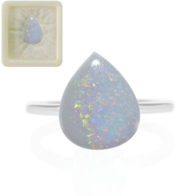 CaratYogi Real Certified Doublet Opal Loose Gemstone 5.68 Carat 6.25 Ratti Pear Shape for Stone Opal Ring