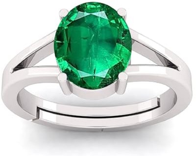 SHAHNU GEMS 6.25 Ratti Lab Certified Created Panna Ring for Men and Women Stone Emerald Ring