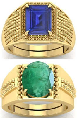 BHAIRAW GEMS Ratti Stone Adjustable Ring for Men & Women Stone Sapphire, Emerald Ring