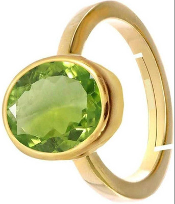 Jewelswonder Copper Peridot Gold Plated Ring