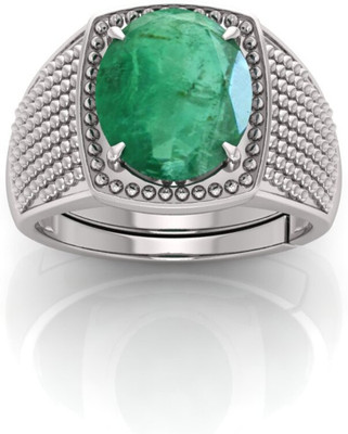 Pranjal Gems Stone Emerald Gold Plated Ring