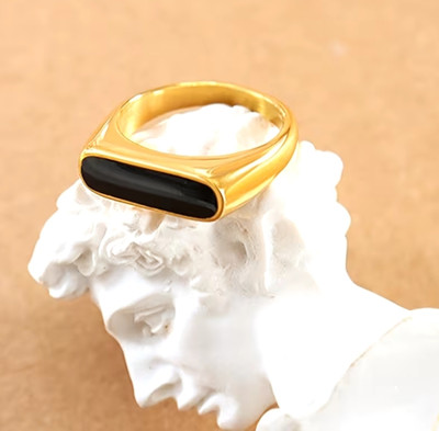 Neerajyoti Brass Onyx Ring
