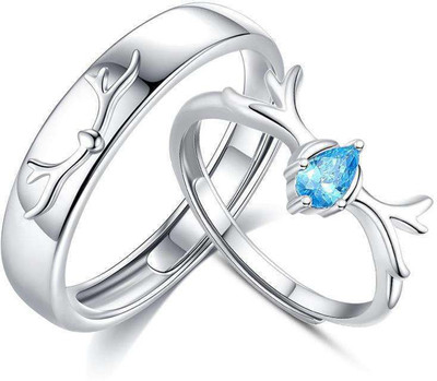 Maaword Alloy Sterling Silver Plated Ring Set
