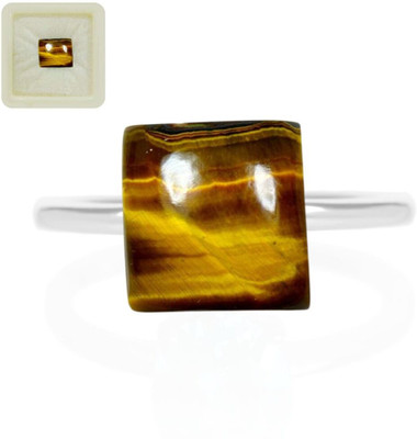 CaratYogi Real Natural Tiger Eye Loose Gemstone 8.41 Carat 9.25 Ratti Square Shape for Stone Crystal Ring