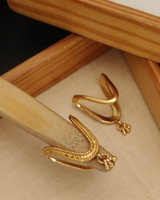 bettar think VANKI RING FOR Brass Gold Plated Ring