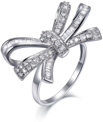 RARE ONE STUDIO Silver Knot Flower Fashionable Gift Ring For Womens & Girls | Size : Free Size Alloy Silver Plated Ring