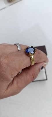 Sidhi shree Brass Sapphire Ring
