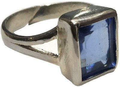 Jewelswonder Stone Sapphire Rhodium Plated Ring