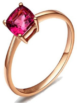 Gemzonite Stone Ruby Gold Plated Ring