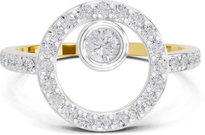Sparq Certified Lab Grown Diamond & 925 Sterling Silver Gold Plated Ring
