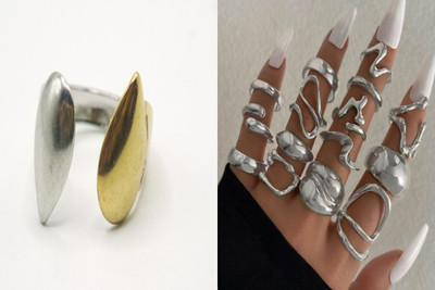 sapraa trends Finger Ring Stainless Steel Gold Plated Ring