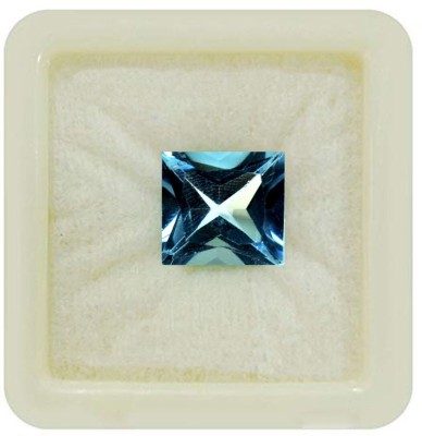 55Carat Natural Blue Topaz Nila Pukhraj 3.25 Ratti 2.95 Carat Princess Shape 1 Pcs For Stone Topaz Ring