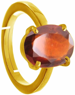 GenZcomplex Brass Garnet Gold Plated Ring