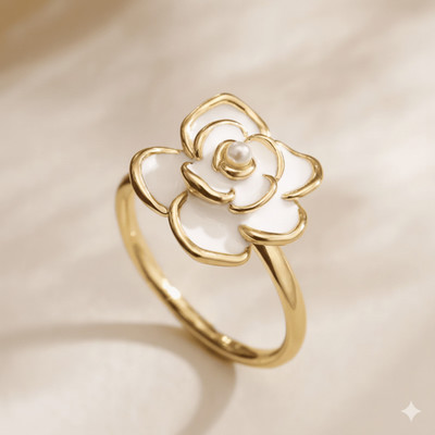 TBS Stainless Steel Gold Plated Ring