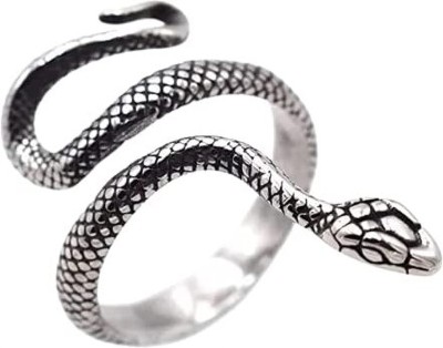 MK Gallery Silver Snake Ring Stainless Steel Silver Plated Ring