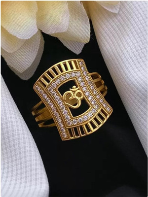 GORASH CREATION Alloy Cubic Zirconia Gold Plated Ring