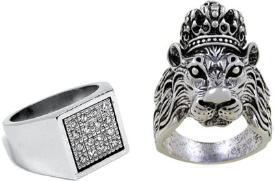 Neerajyoti Alloy Silver Plated Ring Set