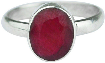 GenZcomplex Stone Ruby Silver Plated Ring