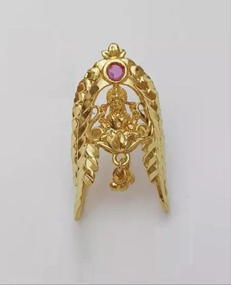 NANDANA COLLECTIONS Alloy Cubic Zirconia Gold Plated Ring