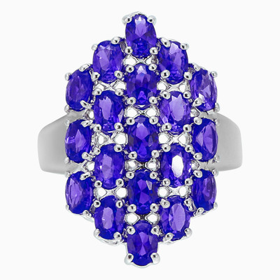 Sanoka 92.5 Sterling Silver Silver Sapphire Silver Plated Ring