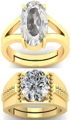 BHAIRAW GEMS Ratti Stone Adjustable Ring for Men & Women Stone Crystal, Zircon Ring