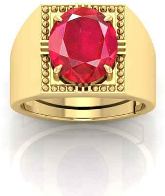 TODANI JEMS 12.25 Ratti Ruby Gemstone Adjustable Ring With Lab CertificateFA Stone Ruby Ring