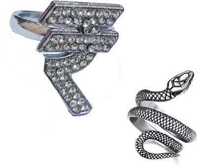njj Stainless Steel Chain Ring - Multi Finger