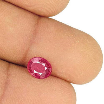 Sidharth Gems Sidharth Gems 7.25 Ratti 6.00 Crt Ruby Stone Manik Stone Original Certified Stone Ruby Ring