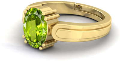 Sidhi shree Natural 10.25 Ratti Peridot Peridot Gem Stone With Leb Certificate Brass Peridot Ring