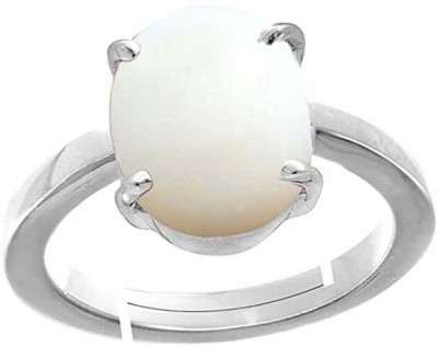 PTM Natural Opal 3.25 Ratti or 3 Ct Gemstone 925 Bis Hallmark Women Adjustable Sterling Silver Ring