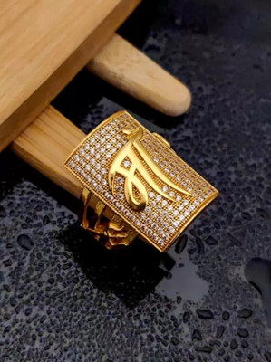 GORASH CREATION Alloy Cubic Zirconia Gold Plated Ring