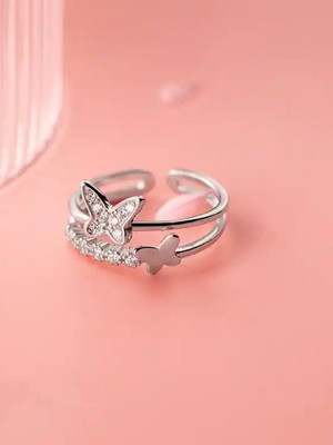 Dressberry Alloy Cubic Zirconia Silver Plated Ring