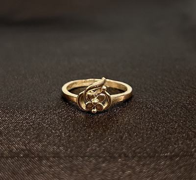 Impon Panchaloha/Impon/Five Metals Floral design gold tone Ring/Mothiram Alloy Gold Plated Ring