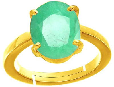 SHAHUN GEMS 7.25 Ratti Lab Certified Created Panna Ring for Men and Women Stone Emerald Ring