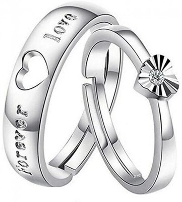ruby collection Latest New Design Adjustable Couples Ring Metal Diamond Ring