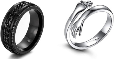 NEXT CREATION Metal, Stainless Steel Ring Set